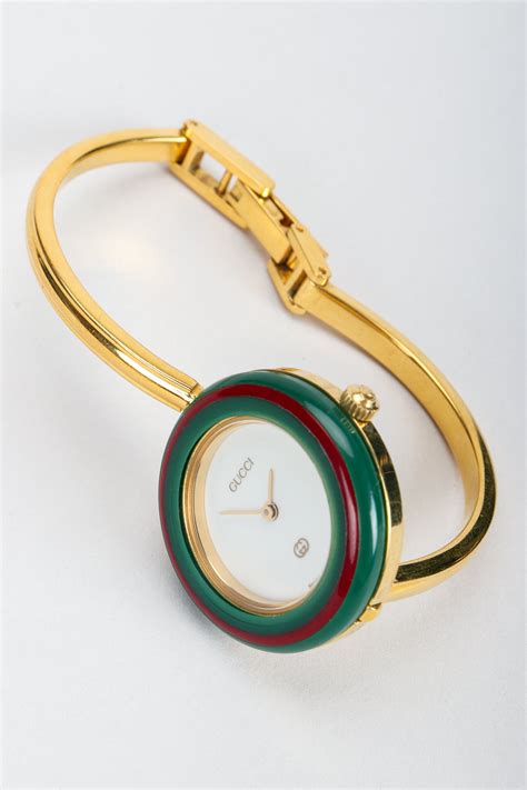 gucci red and green watch bezel|Gucci bezel watch vintage.